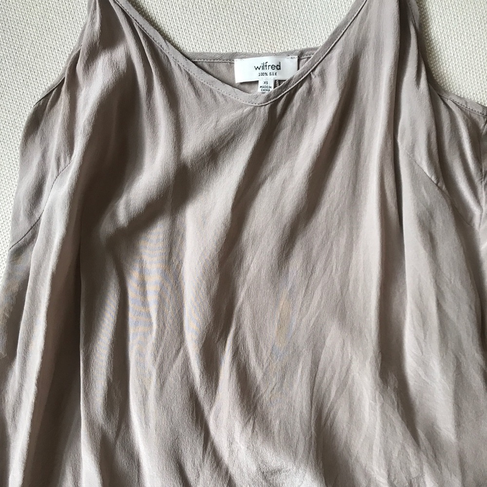Purple gray silk Wilfred tank